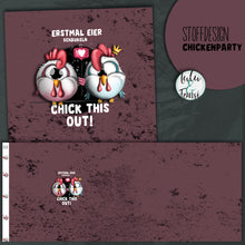 Lade das Bild in den Galerie-Viewer, Stoffdesign "Chickenparty"