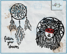 Lade das Bild in den Galerie-Viewer, Plotterdatei "Indian Girl Dreamcatcher"