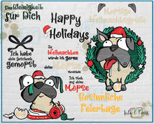 Load image into Gallery viewer, Plotterdatei "Weihnachtsmops"
