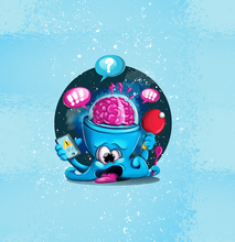 Lade das Bild in den Galerie-Viewer, Digitales Stoffdesign "Brain Ping Pong"

