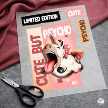 Load image into Gallery viewer, Digitales Bügelbild "Psycho Unicorn"
