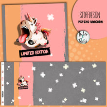 Lade das Bild in den Galerie-Viewer, Digitales Stoffdesign "Psycho Unicorn"

